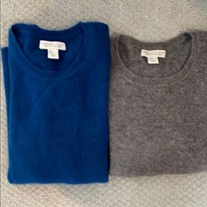 Pair of cashmere sweaters
